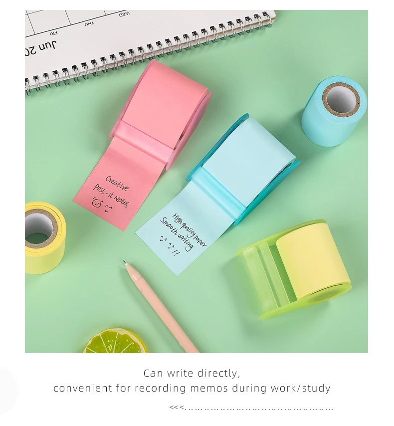 1 Pc Creative Roller Sticky Notes Japanese Style Can Be Cut Journal Memo Sticker DIY Scrapbook Decoration Supplies Stationery