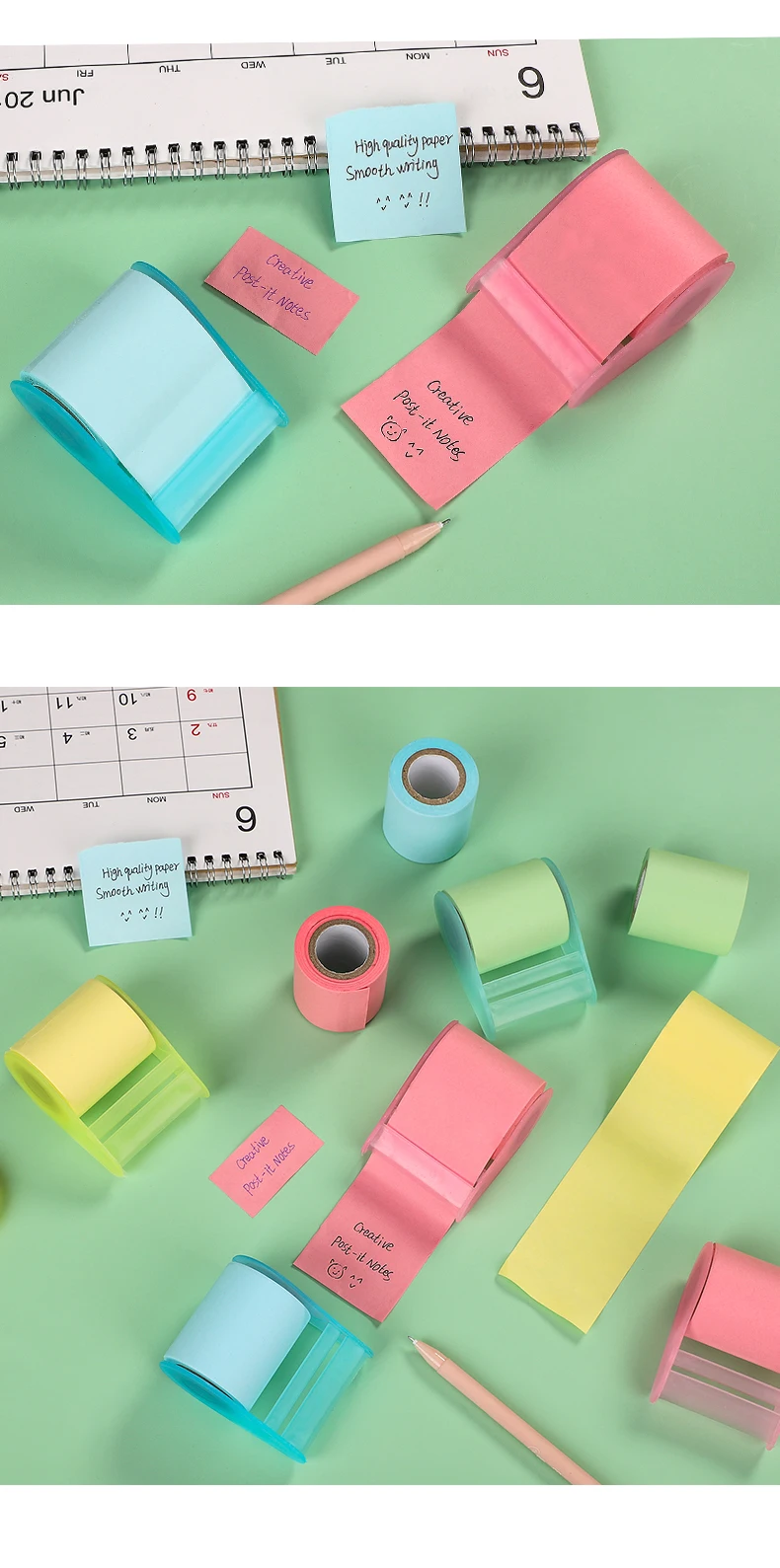 1 Pc Creative Roller Sticky Notes Japanese Style Can Be Cut Journal Memo Sticker DIY Scrapbook Decoration Supplies Stationery