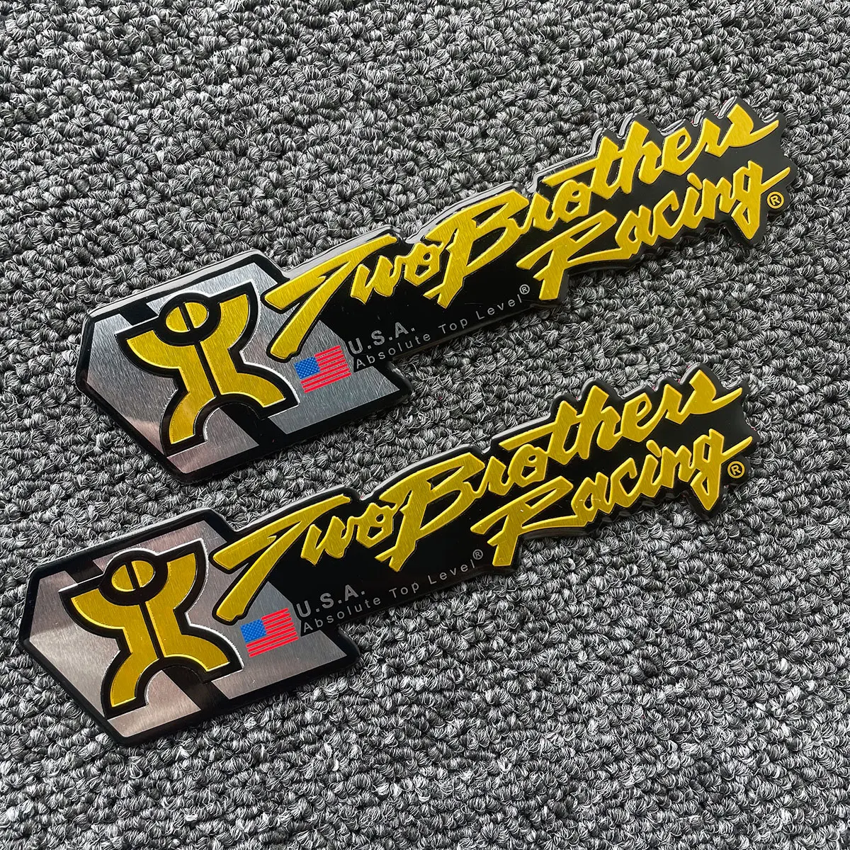 2PCS/Lot Aluminium Motorcycle Exhaust Pipes Pipe Decal Stickers Accessories For USA Brother for YAMAHA Kawasaki Suzuki Honda