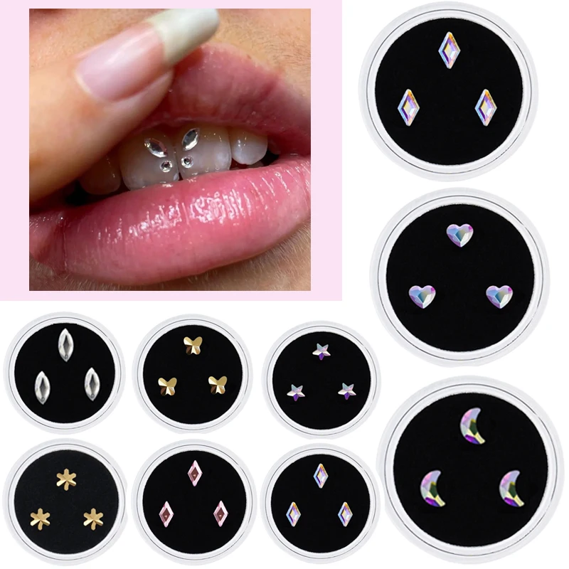 3/4/50pcs Dental Diamond Crystal Teeth Whitening Studs Acrylic Tooth Ornaments Tooth Gems Jewelry Tooth Decoration Material