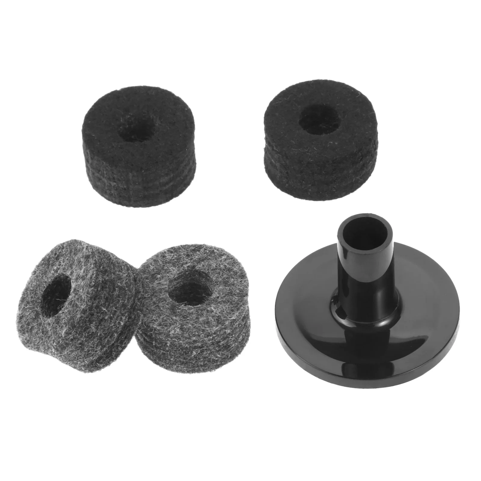 8Pcs Cymbal Stand 25mm Felt Washer + 2Pcs Cymbal Sleeves Replacement for Shelf Drum Kit
