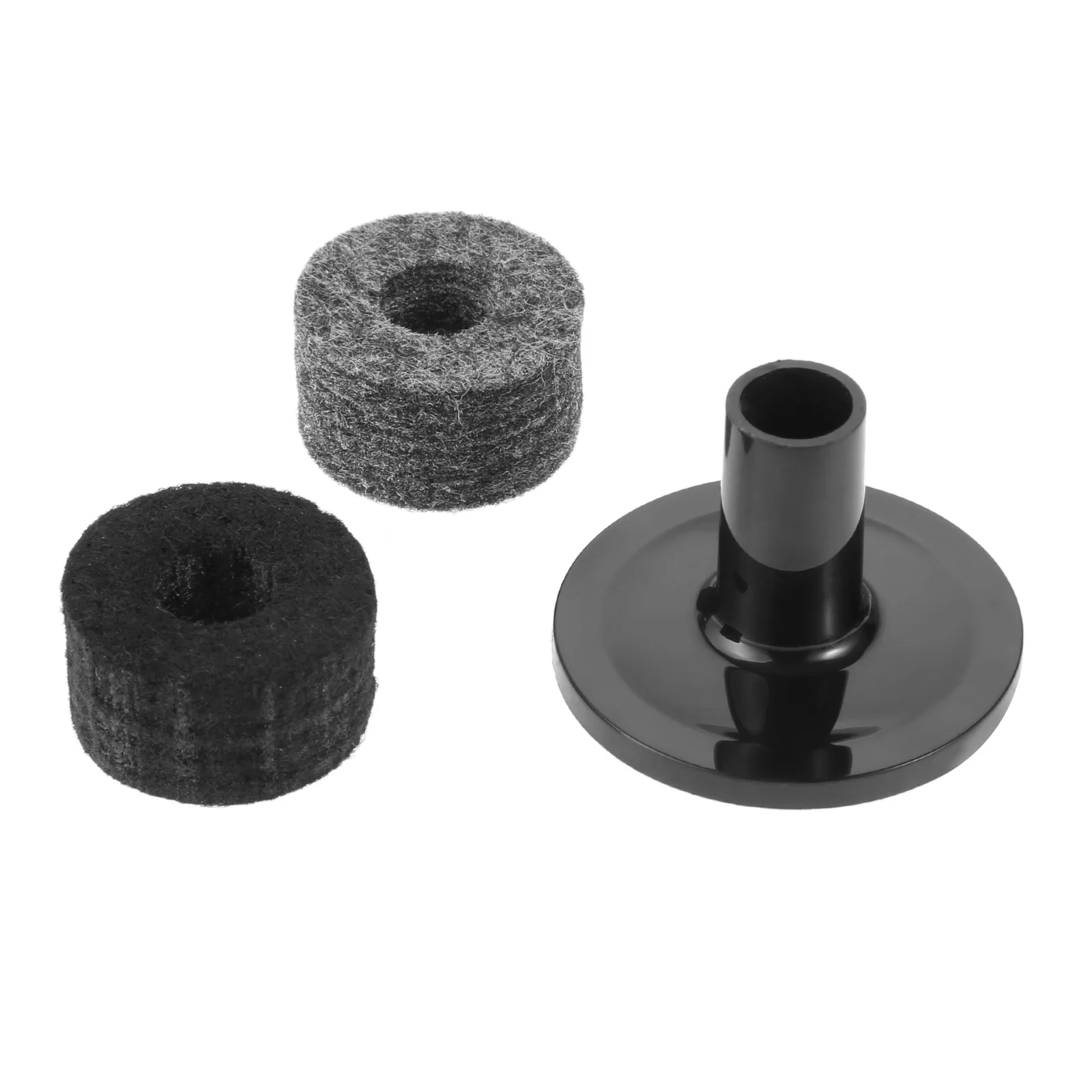 8Pcs Cymbal Stand 25mm Felt Washer + 2Pcs Cymbal Sleeves Replacement for Shelf Drum Kit