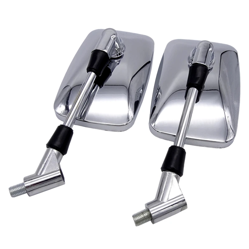 1 Pair Universal 10mm Handle Bar Motorcycle Rearview Motorbike Mirror Side Mirrors Accessories for Honda Suzuki Yamaha Kawasaki