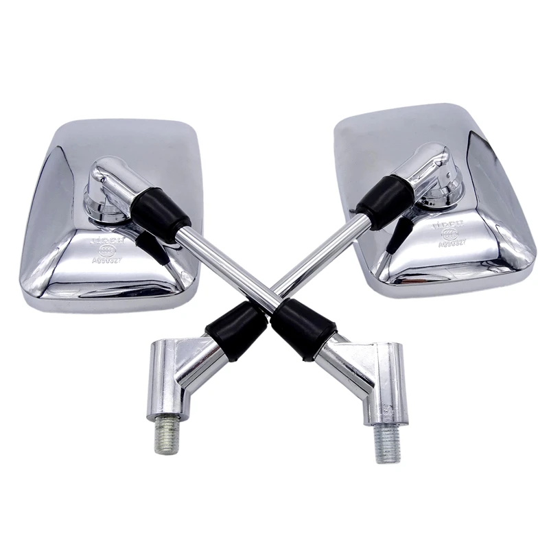 1 Pair Universal 10mm Handle Bar Motorcycle Rearview Motorbike Mirror Side Mirrors Accessories for Honda Suzuki Yamaha Kawasaki