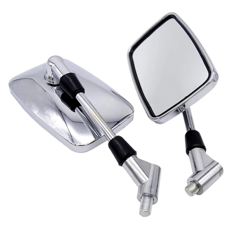 1 Pair Universal 10mm Handle Bar Motorcycle Rearview Motorbike Mirror Side Mirrors Accessories for Honda Suzuki Yamaha Kawasaki