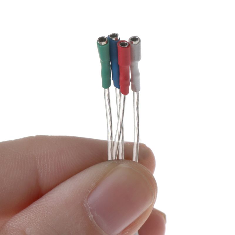 4PCS Universal Silver Leads Wires Header Wire Cable 40mm for 1.2-1.3mm Pins Turntable Phono Headshell Tonearm