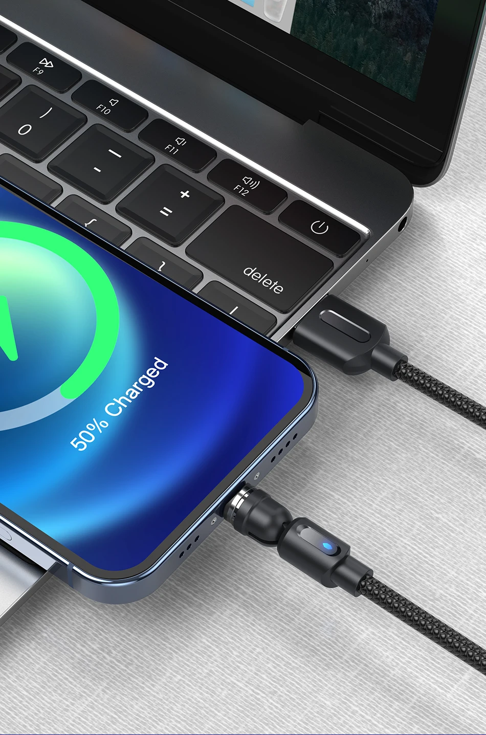 Lovebay Magnetic Cable Type C Cable 2.4A USB 540 Rotate Micro Fast Charger 0.5M /1M/2M Charging Cable For Samsung Xiaomi