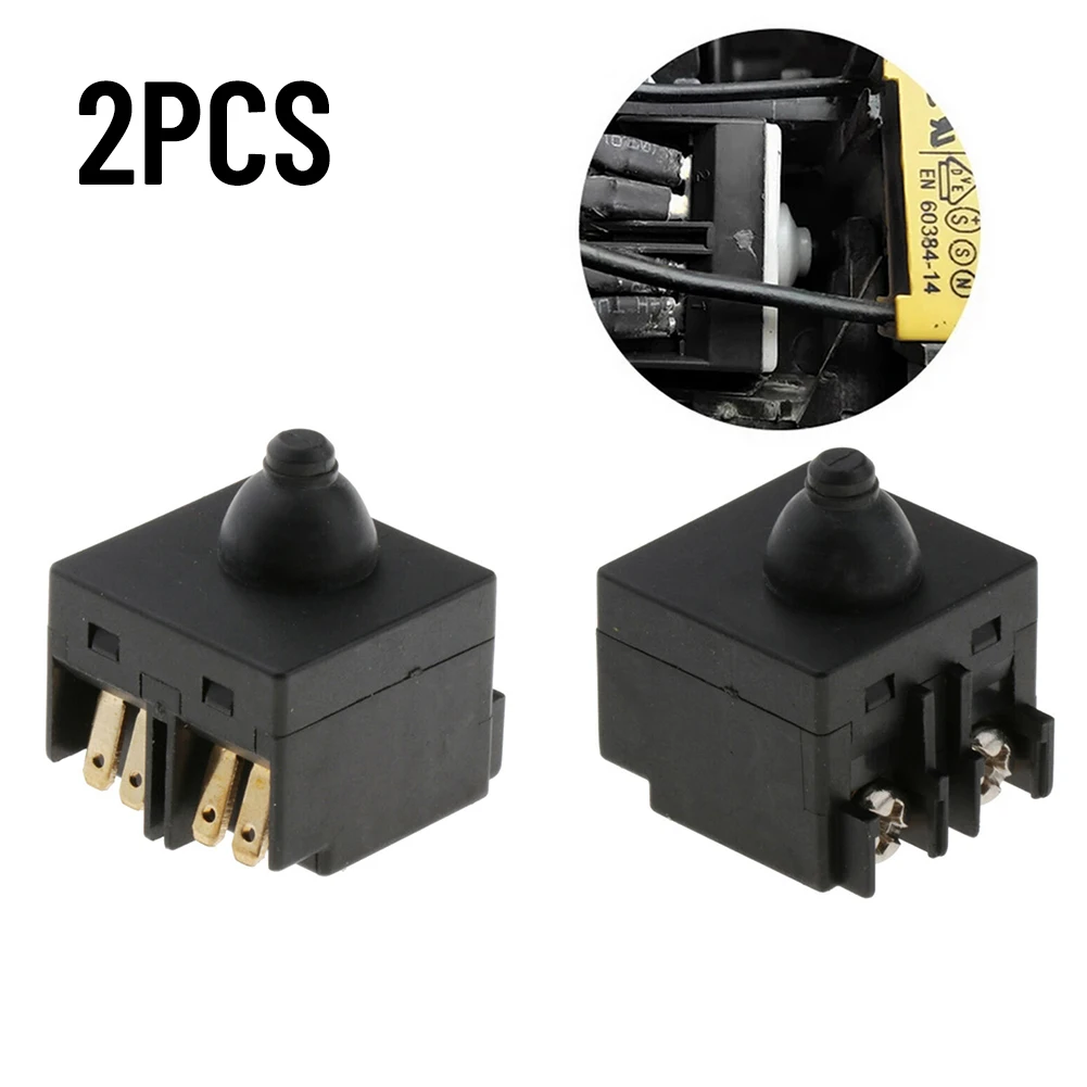 2pcs Angle Grinder Switch 0.98inch Replacement Push Button Switch For Grinder 100mm 4inch Polisher Accessories Power Tools Parts