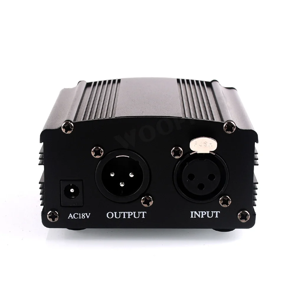 Woopker 48V Phantom Power Supply with XLR Cable for Condenser Microphone BM 800 858 Audio Recording Karaoke Sound Equipment