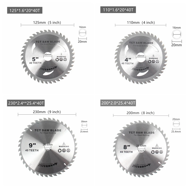 4-9inch Alloy Woodworking Double Side Saw Blade Circular Cutting Disc Rotating Drilling Tool For Wood Plastic Aluminum And Steel