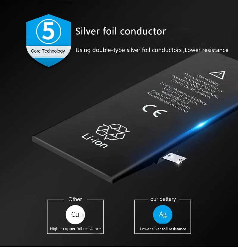 New 0 Cycle Battery For IPhone 7 8 SE 2 4 4S 5 5S 5C 6 6S Plus X XR XS 11 Pro Max High Capacity Bateria Sticker Free Tools