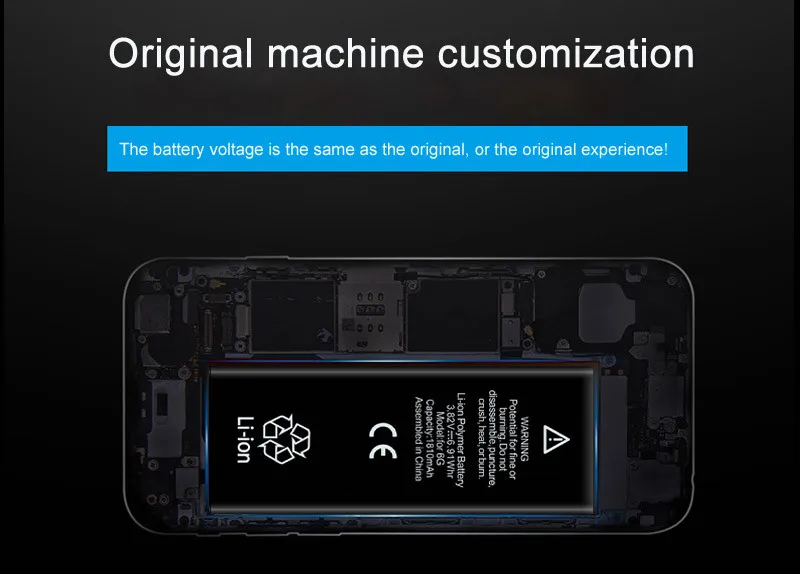 New 0 Cycle Battery For IPhone 7 8 SE 2 4 4S 5 5S 5C 6 6S Plus X XR XS 11 Pro Max High Capacity Bateria Sticker Free Tools