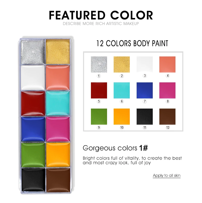 IMAGIC Eyeshadow Palette Matte Make Up Palette Highlight Blus Shimmer Pearlescent Waterproof Eye shadow Powder And Body Paint