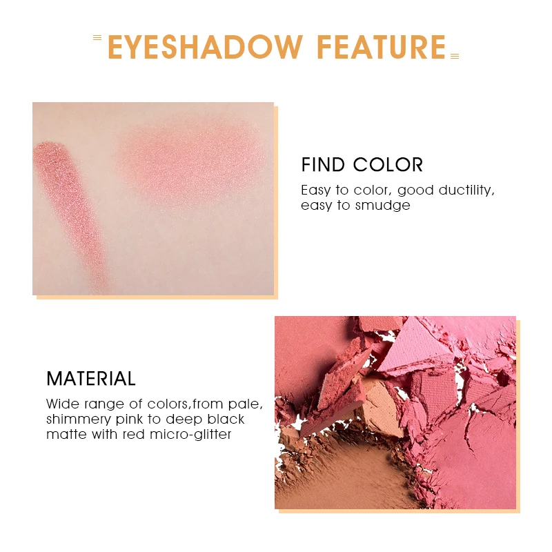 IMAGIC Eyeshadow Palette Matte Make Up Palette Highlight Blus Shimmer Pearlescent Waterproof Eye shadow Powder And Body Paint