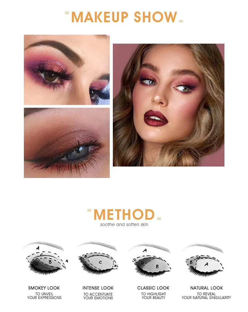 IMAGIC Eyeshadow Palette Matte Make Up Palette Highlight Blus Shimmer Pearlescent Waterproof Eye shadow Powder And Body Paint