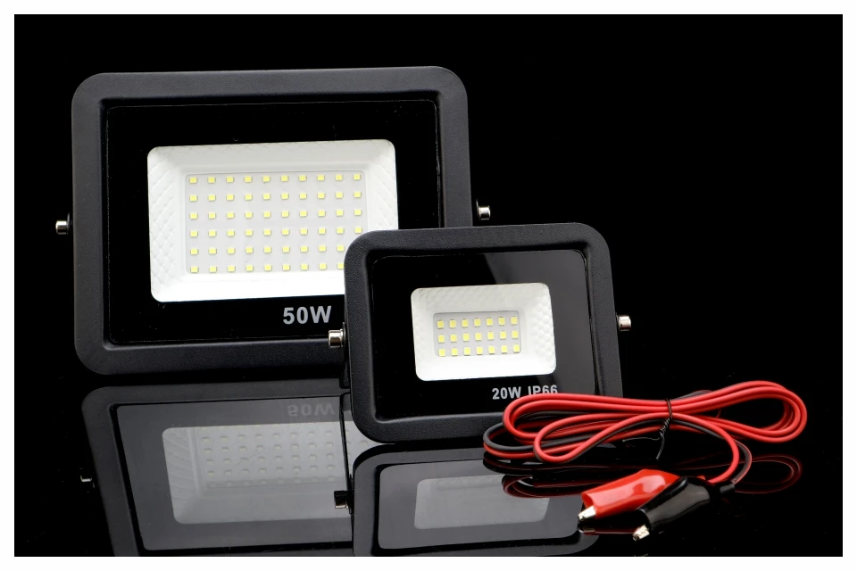 20W 30W 50W 100W DC12V Led Flood Light Outdoor Floodlight Spotlight IP66 Waterproof Light Reflector Portable 12 Volt Led Lights