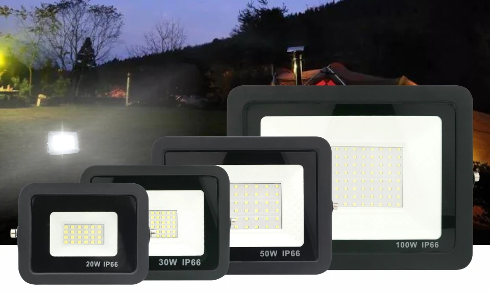 20W 30W 50W 100W DC12V Led Flood Light Outdoor Floodlight Spotlight IP66 Waterproof Light Reflector Portable 12 Volt Led Lights