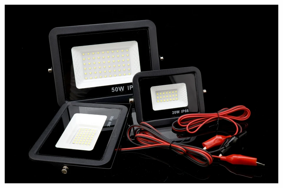 20W 30W 50W 100W DC12V Led Flood Light Outdoor Floodlight Spotlight IP66 Waterproof Light Reflector Portable 12 Volt Led Lights