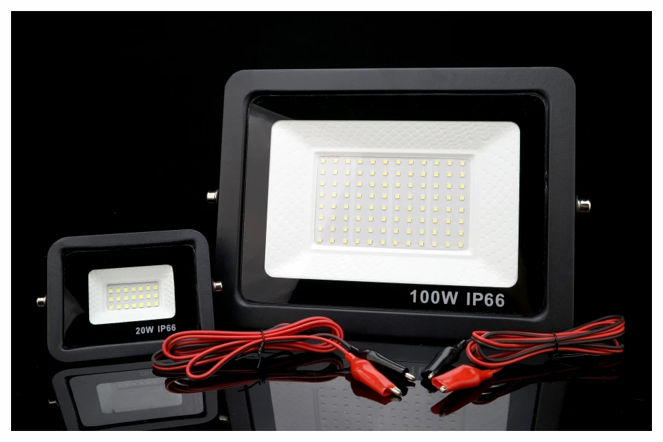 20W 30W 50W 100W DC12V Led Flood Light Outdoor Floodlight Spotlight IP66 Waterproof Light Reflector Portable 12 Volt Led Lights