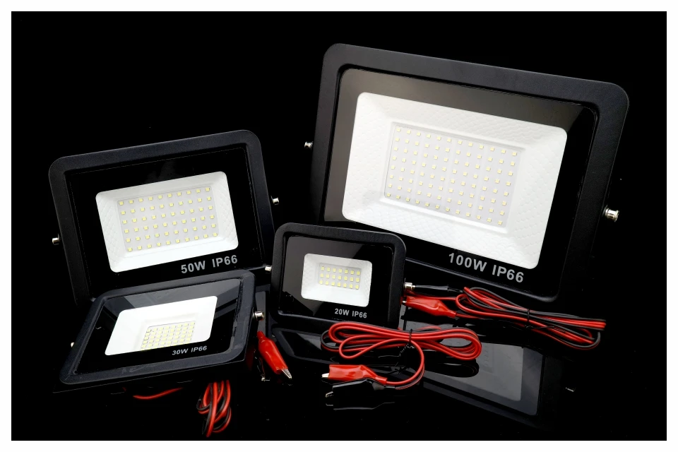 20W 30W 50W 100W DC12V Led Flood Light Outdoor Floodlight Spotlight IP66 Waterproof Light Reflector Portable 12 Volt Led Lights