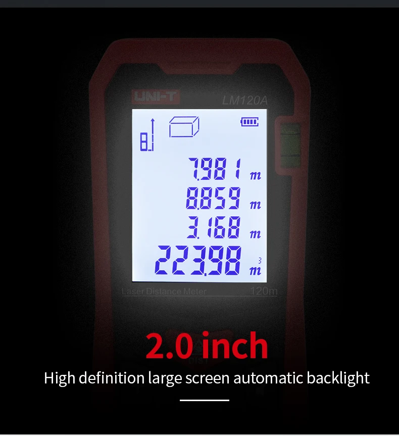 UNI-T Laser Rangefinder LM50A LM70A LM100A LM120A Laser Distance Meter Digital Range Finder Tape Measure