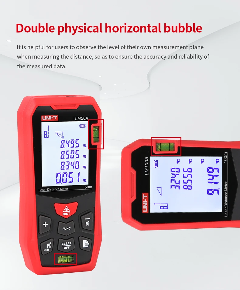 UNI-T Laser Rangefinder LM50A LM70A LM100A LM120A Laser Distance Meter Digital Range Finder Tape Measure