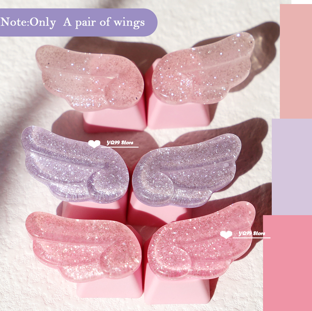 Personalized Keycaps Wings Cute Translucent Keycaps for Mechanical Keyboard R4 Keys PBT Color Keycaps Key Caps Anime
