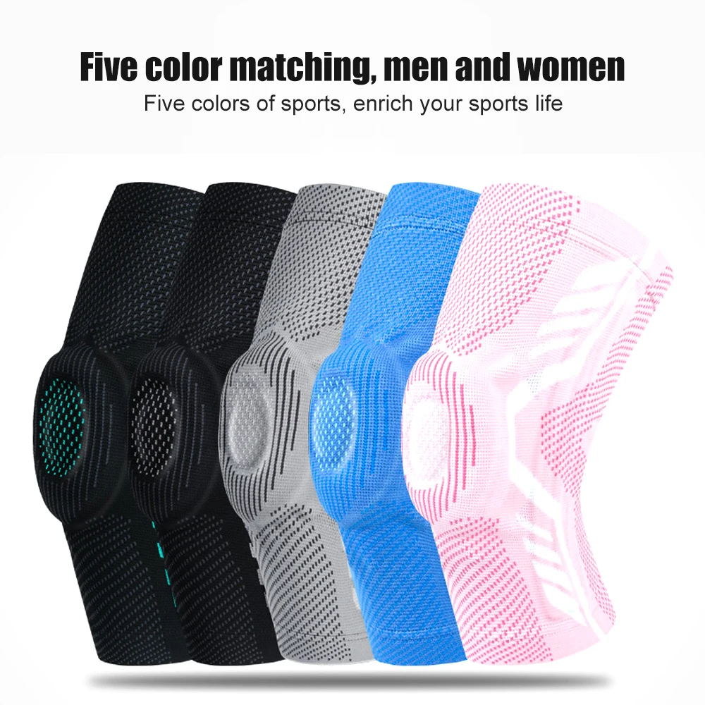 2Pcs=1Pair Compression Knee Support Brace with Patella Gel Pads and Side Stabilizers - for Arthritis Pain,Running,Sports