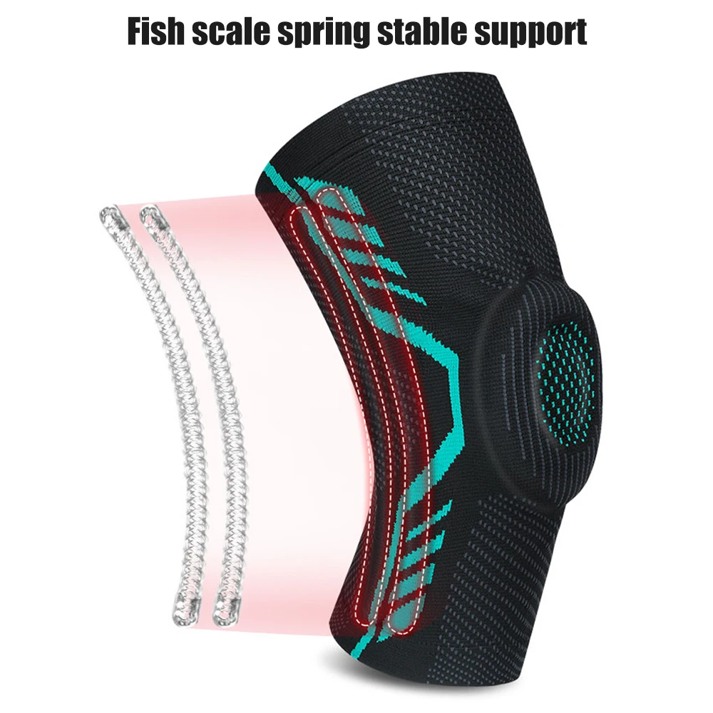 2Pcs=1Pair Compression Knee Support Brace with Patella Gel Pads and Side Stabilizers - for Arthritis Pain,Running,Sports