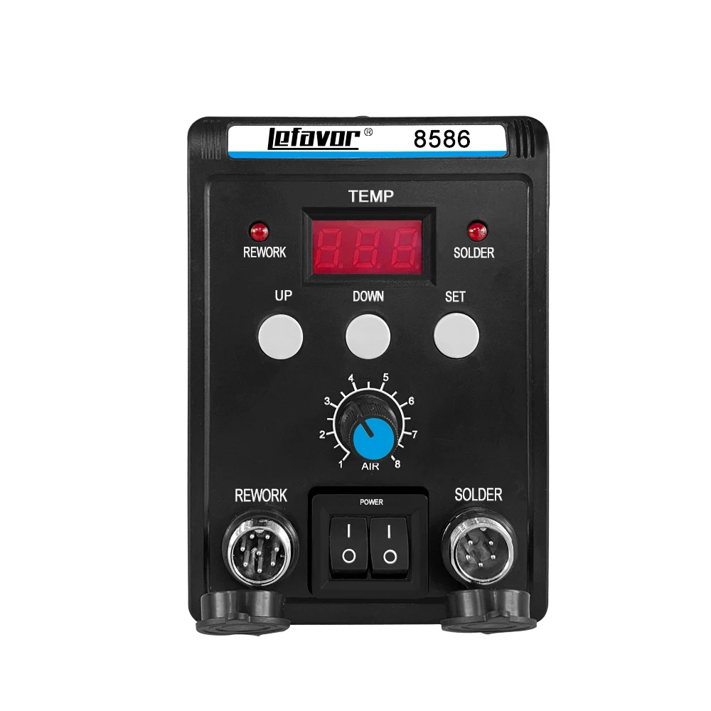 2 in 1 Digital Soldering Station Hot Air Gun Solder Iron SMD BGA Rework Desoldering Welding Repair Tools 8586 760W 220V 110V