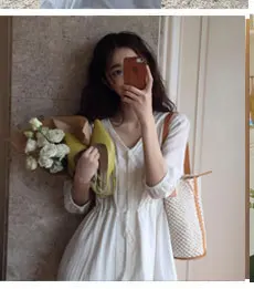 Chic Korea Feminine Vestidos Fashion Women Japan Korea Style Single Breasted Button Striped Long Shirt Dress