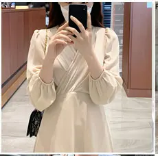 Chic Korea Feminine Vestidos Fashion Women Japan Korea Style Single Breasted Button Striped Long Shirt Dress