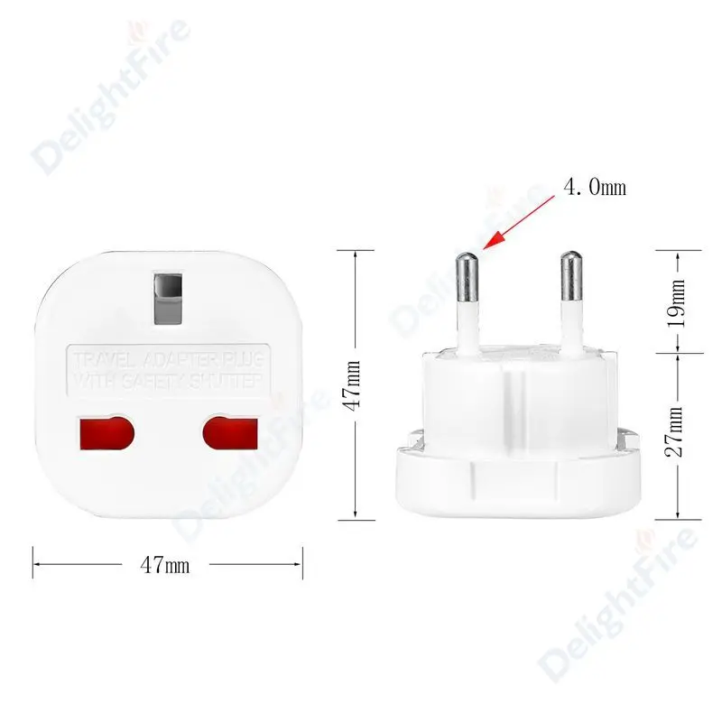 EU Universal Plug UK to EU Converter Euro Travel Adapter 250V Power Adaptor Charger EU Plug Adapter British Scoket Outlet