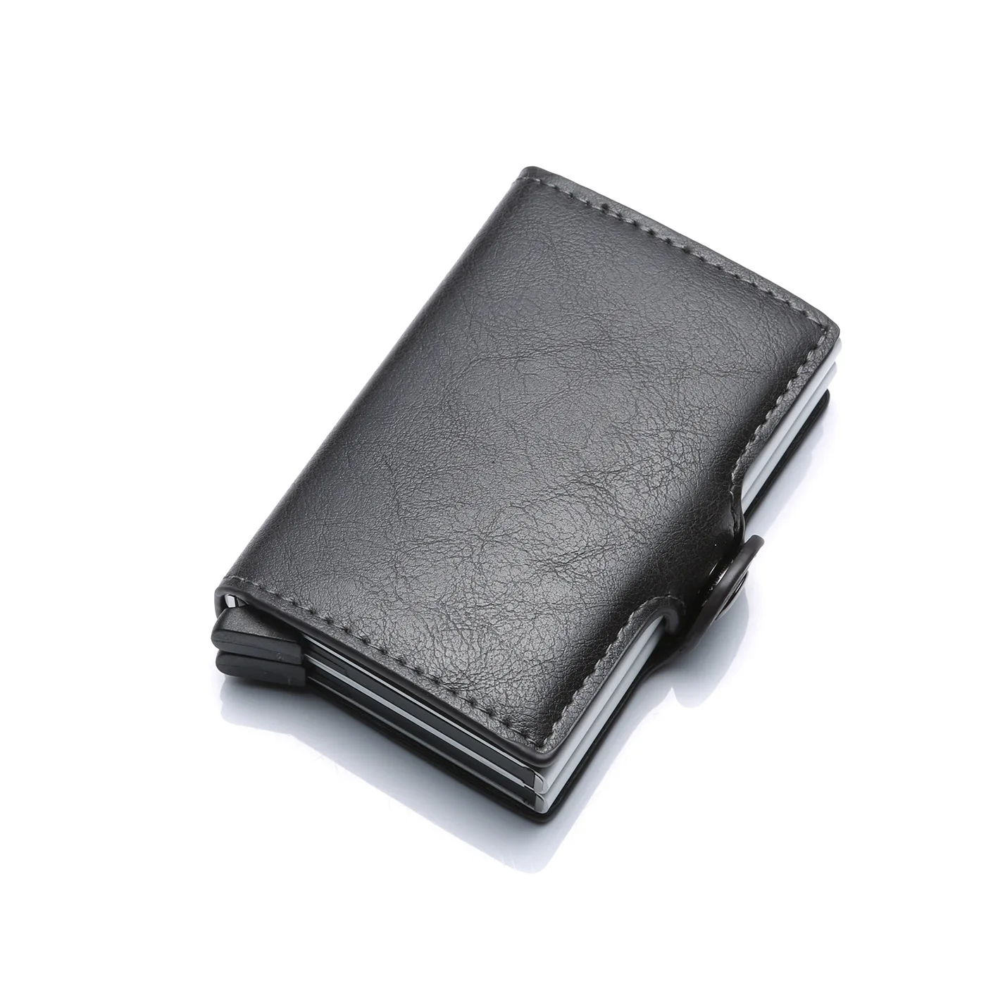 Rfid Men Card Wallets Free Name Engraving Carbon Fiber Slim Mini Wallet 14 Card Holders Small Money Bag Male Card Clips