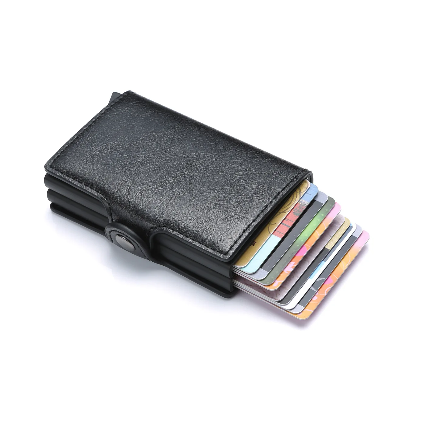 Rfid Men Card Wallets Free Name Engraving Carbon Fiber Slim Mini Wallet 14 Card Holders Small Money Bag Male Card Clips