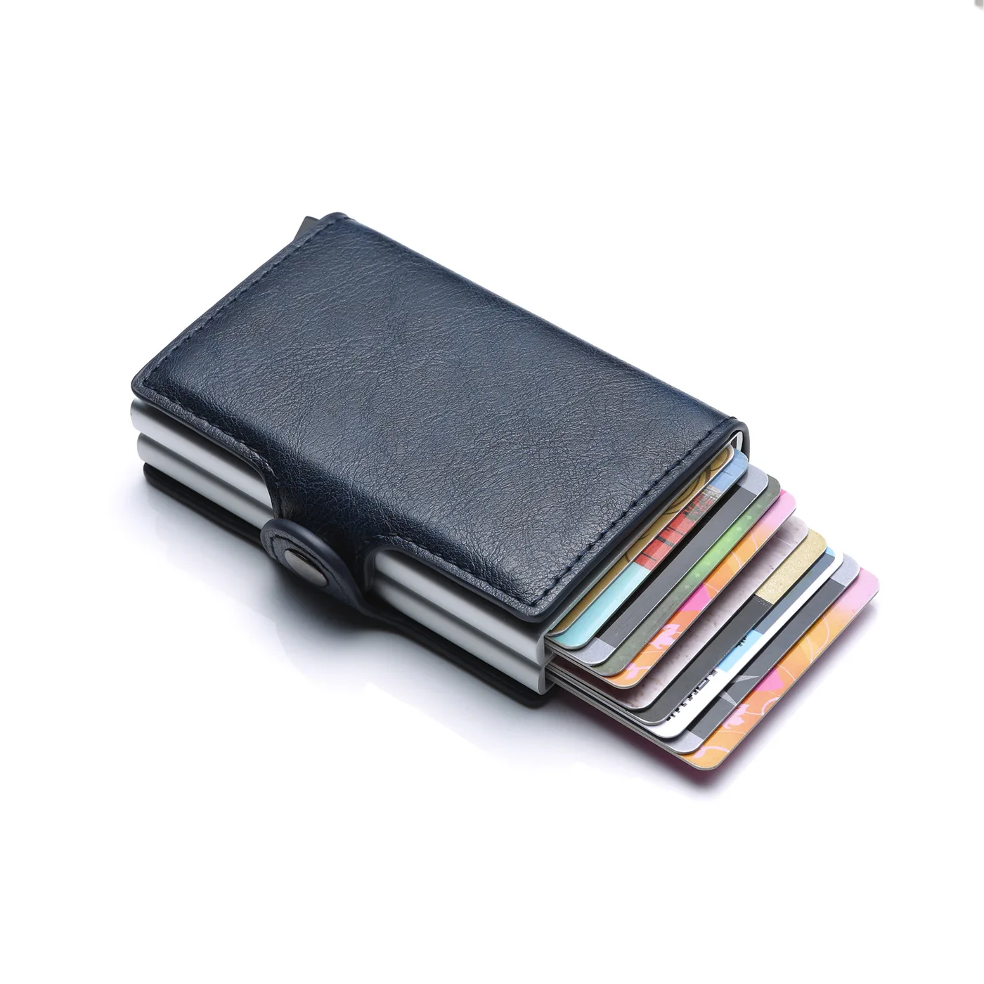 Rfid Men Card Wallets Free Name Engraving Carbon Fiber Slim Mini Wallet 14 Card Holders Small Money Bag Male Card Clips