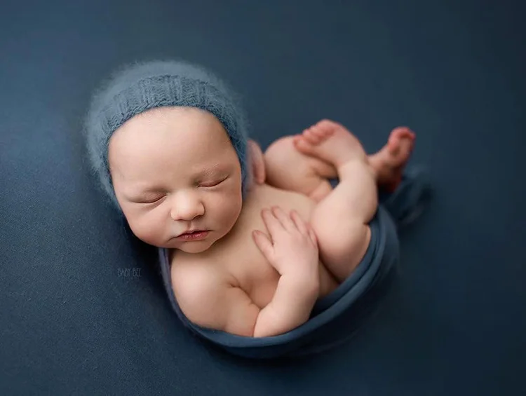 Newborn Photography Props Long Stretch Wrap Baby Natural Colours Swaddling Posing Jersey Knit Swaddle for Photo Props Layering