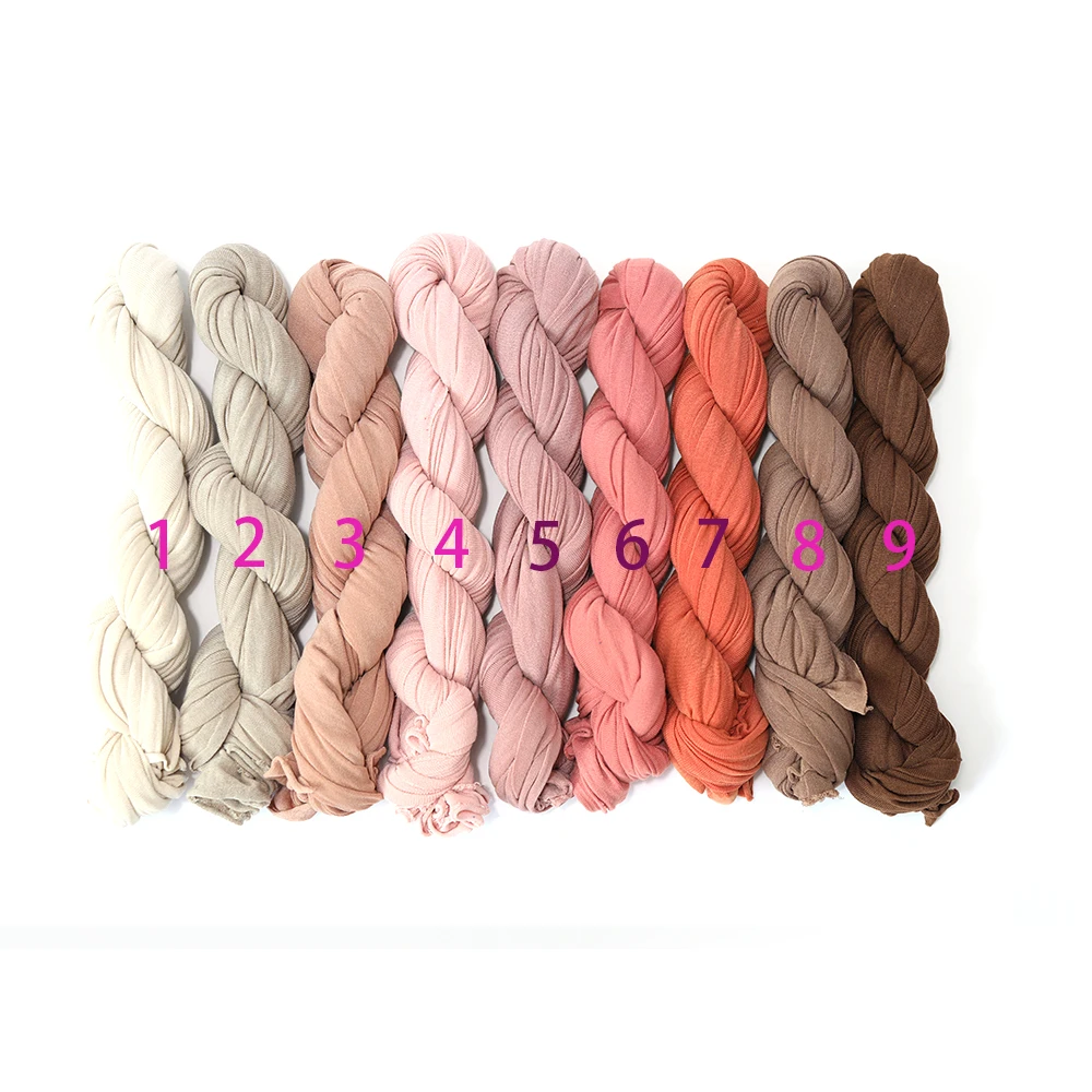 Newborn Photography Props Long Stretch Wrap Baby Natural Colours Swaddling Posing Jersey Knit Swaddle for Photo Props Layering