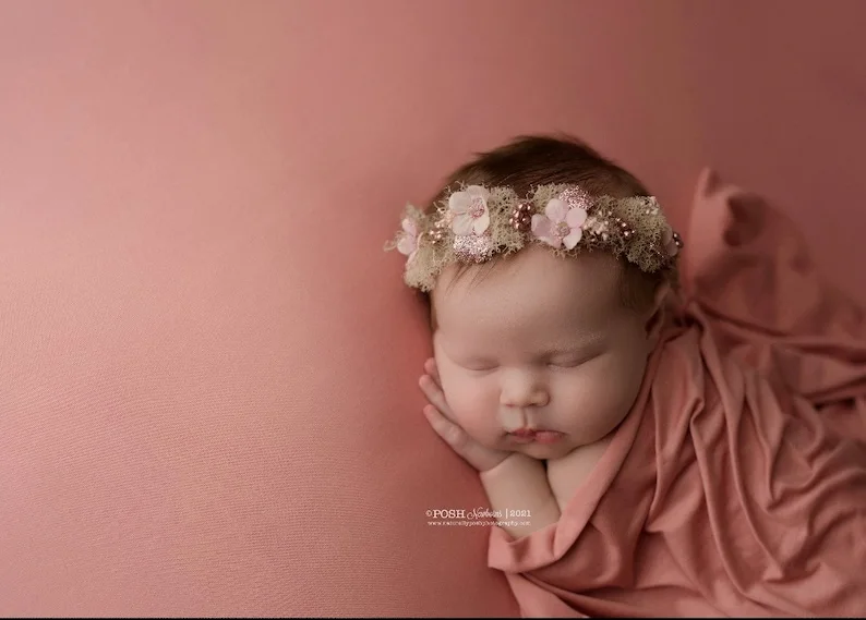 Newborn Photography Props Long Stretch Wrap Baby Natural Colours Swaddling Posing Jersey Knit Swaddle for Photo Props Layering