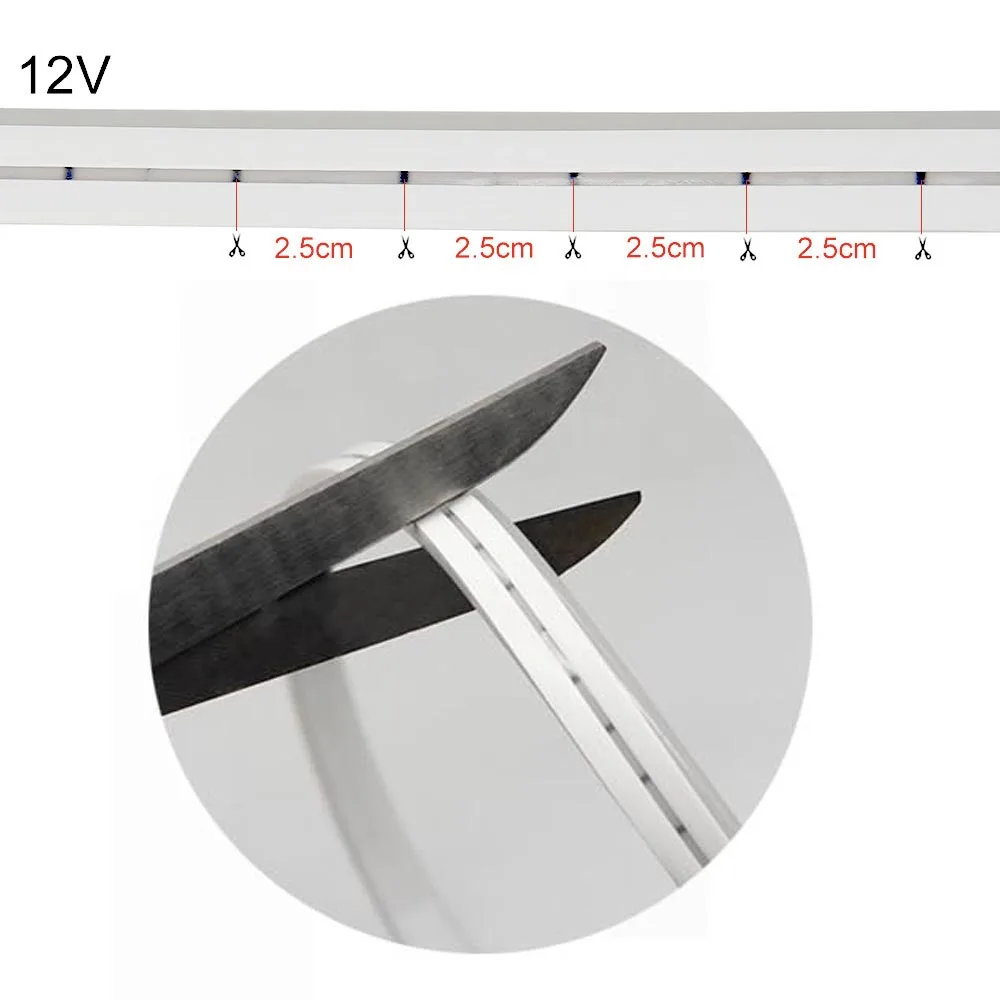 5V 12V Led Neon Light Strip 5mm-6mm Narrow SMD 2835 120LEDs/M IP67 Waterproof Soft Light Bar Shape Decoration