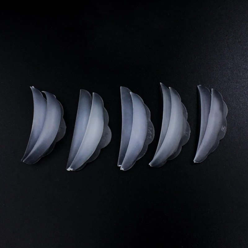 5 Pairs 5 Different Size Clear Silicone Pads for Professional Eyelash Perming Eyelashes Perm Curler Rods Lashes Lift Patches