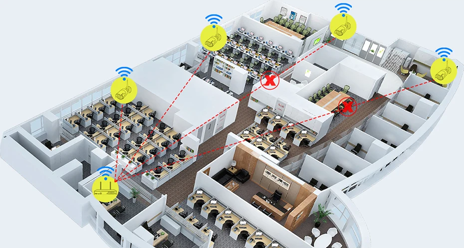 IPC Router Extend WiFi Range for Home Security Camera System Wireless ANRAN Wifi Signal Booster 2.4G Wifi IPC