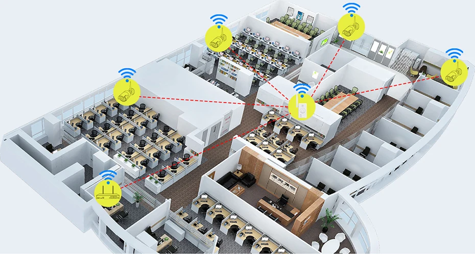 IPC Router Extend WiFi Range for Home Security Camera System Wireless ANRAN Wifi Signal Booster 2.4G Wifi IPC