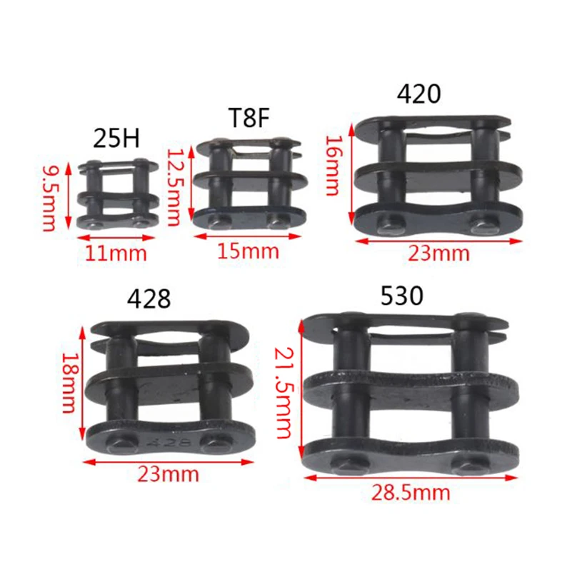 420 428 520 530 25H T8F Chain Master Link Pocket Dirt Pit Bike ATV Quad Go Kart Gas Scooter Motorcycle
