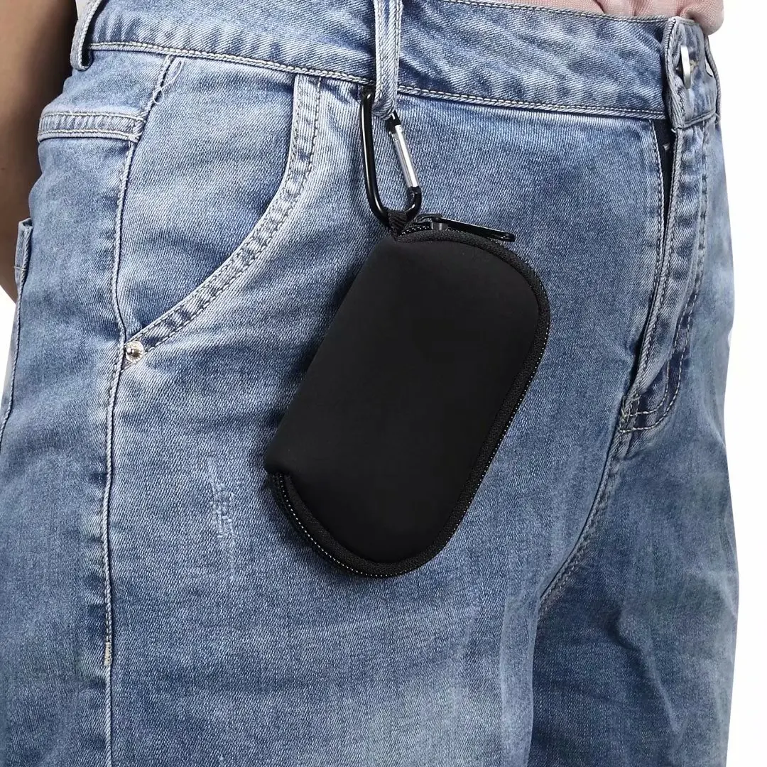 Neoprene Shockproof Mini Storage Bag Belt Clip Bluetooth Earphone Case For Airpods Pro 2 3 4 i12 TWS Cover Charger Car Key Pouch