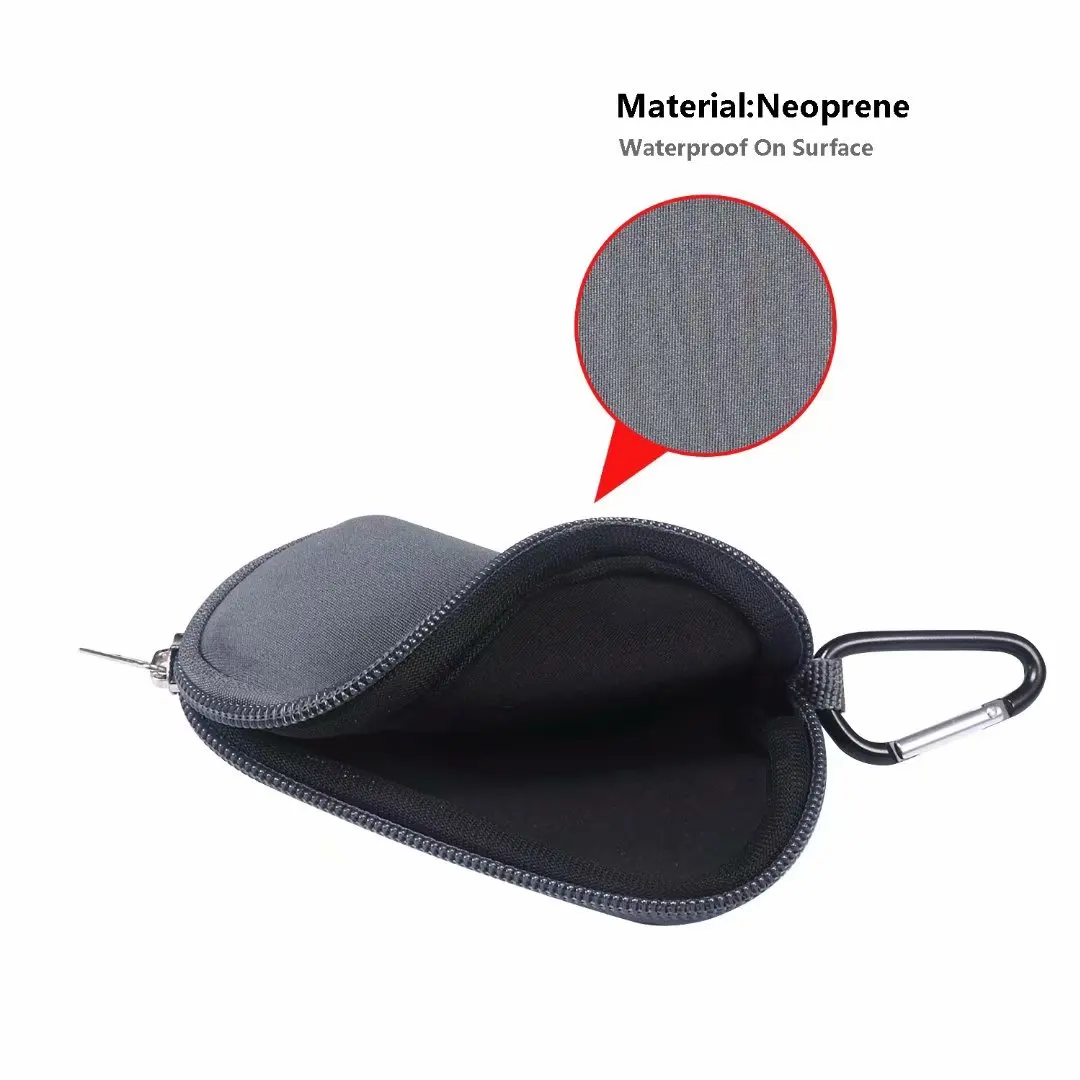 Neoprene Shockproof Mini Storage Bag Belt Clip Bluetooth Earphone Case For Airpods Pro 2 3 4 i12 TWS Cover Charger Car Key Pouch