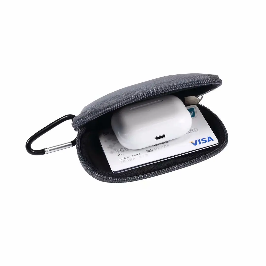 Neoprene Shockproof Mini Storage Bag Belt Clip Bluetooth Earphone Case For Airpods Pro 2 3 4 i12 TWS Cover Charger Car Key Pouch
