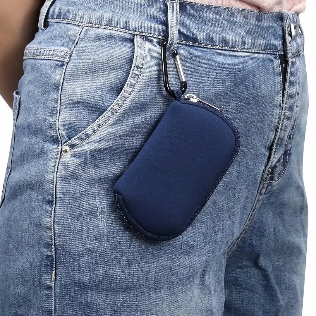 Neoprene Shockproof Mini Storage Bag Belt Clip Bluetooth Earphone Case For Airpods Pro 2 3 4 i12 TWS Cover Charger Car Key Pouch