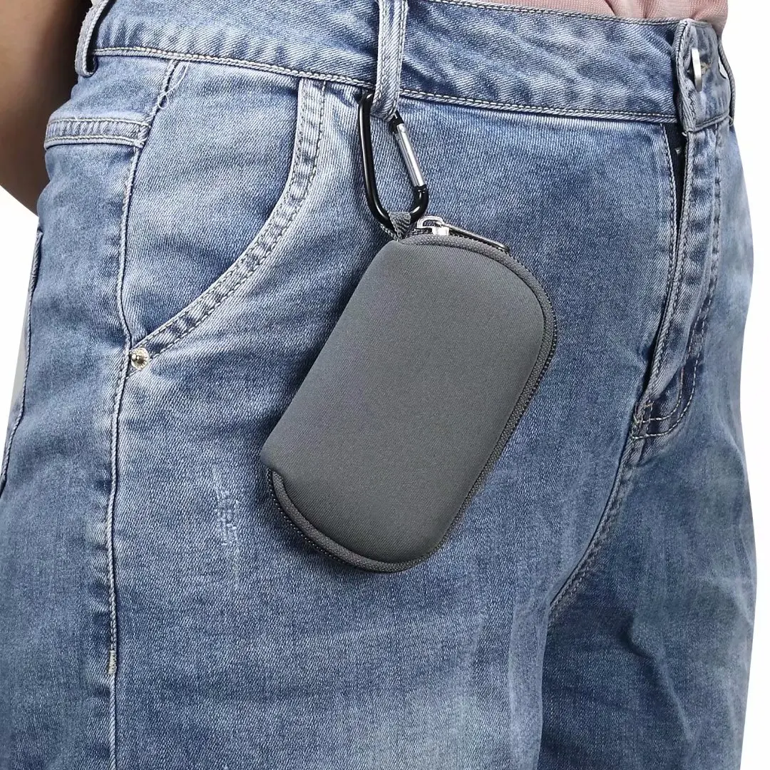 Neoprene Shockproof Mini Storage Bag Belt Clip Bluetooth Earphone Case For Airpods Pro 2 3 4 i12 TWS Cover Charger Car Key Pouch