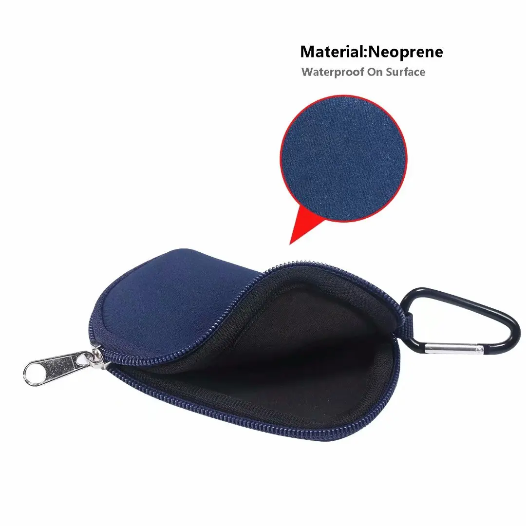 Neoprene Shockproof Mini Storage Bag Belt Clip Bluetooth Earphone Case For Airpods Pro 2 3 4 i12 TWS Cover Charger Car Key Pouch